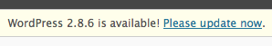upgrade to WordPress 2.8.6