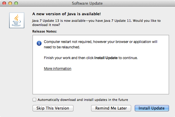 Java 7 Update 13