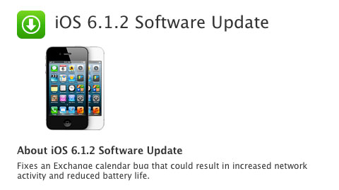 iOS 6.1.2 Software Update