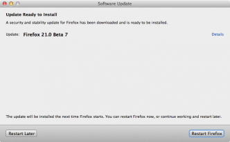 Firefox 21.0 Beta 7