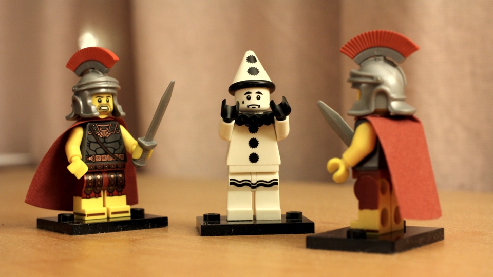 Lego Minifigures Sad Clown Roman Commanders