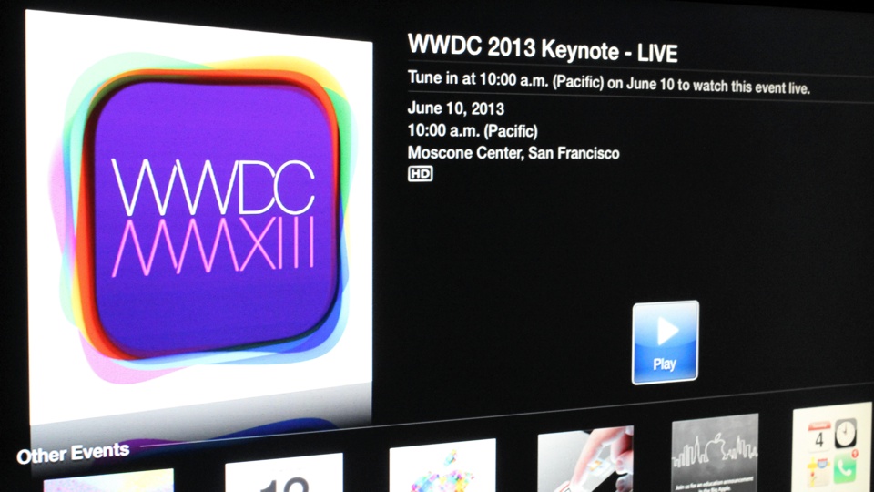 WWDC 2013 Keynote Apple TV Live