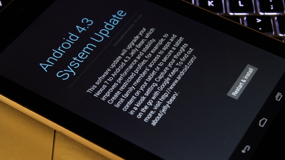Android 4.3 update for Nexus 7