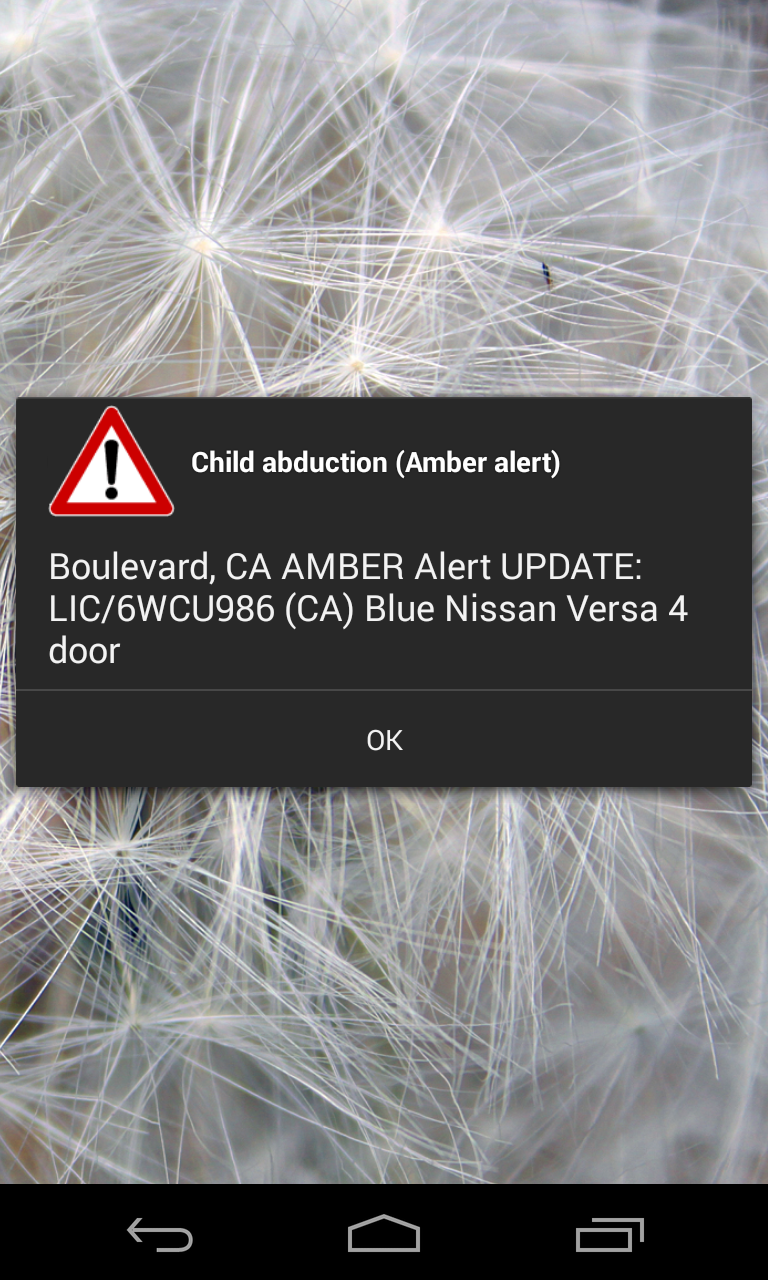 Android Amber Alert
