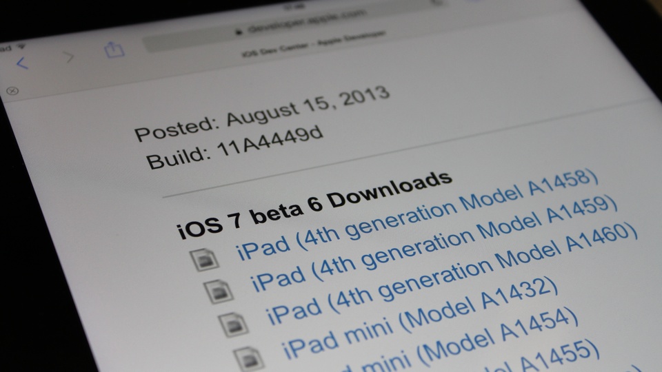 Apple seeds iOS 7 beta 6