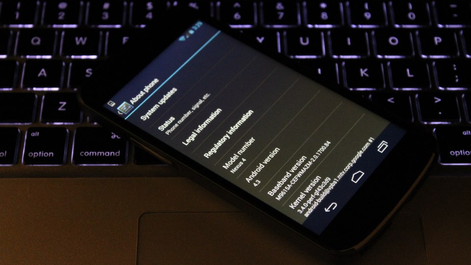 Nexus 4 back to Android Jelly Bean 4.3