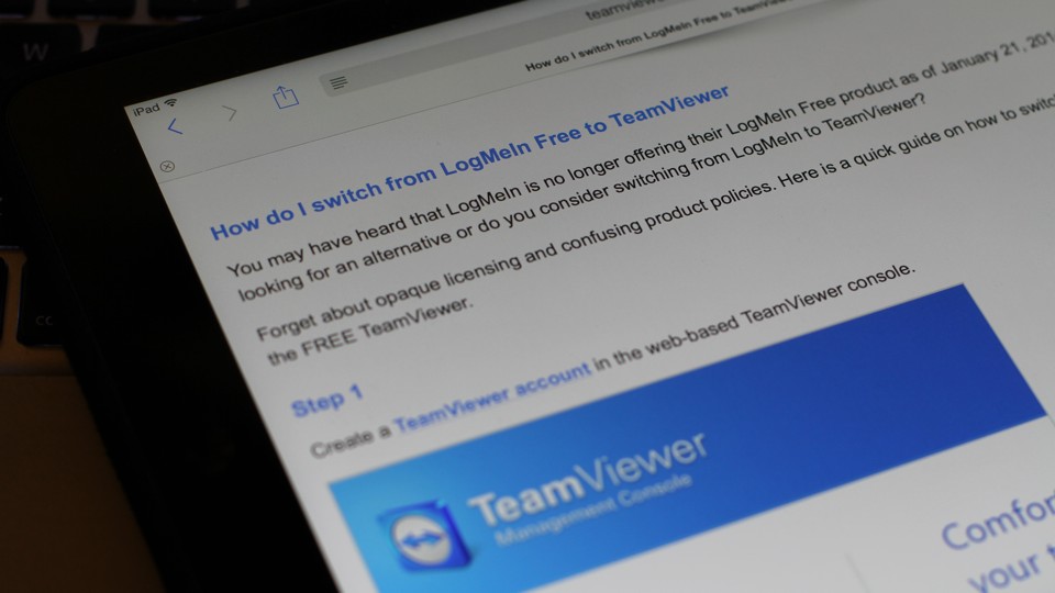 TeamViewer FAQ switching from LogMeIn Free