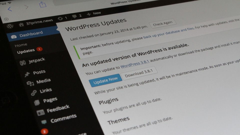 WordPress 3.8.1 Update