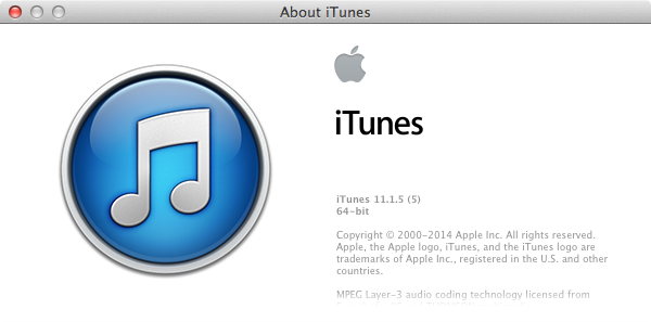 iTunes 11.1.5