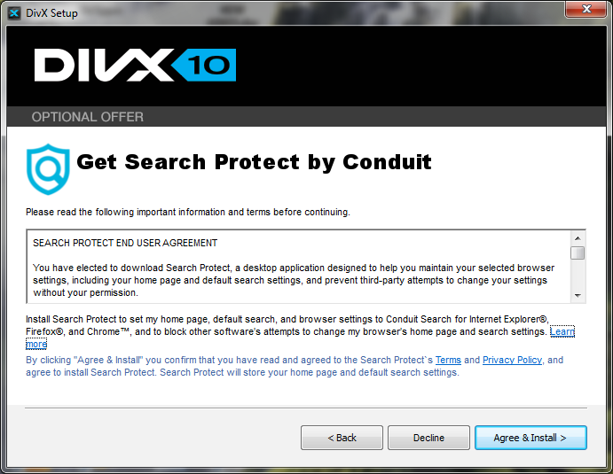 DIVX plus Conduit Search