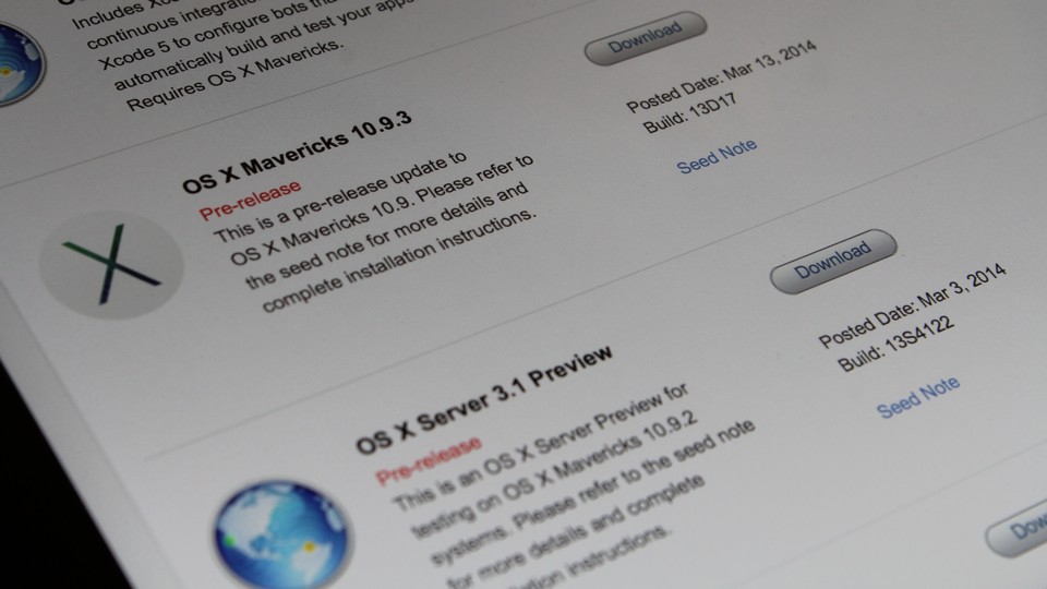 OS X Mavericks 10.9.3 Update Build 13D17