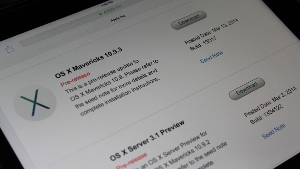 OS X Mavericks 10.9.3 build 13D17