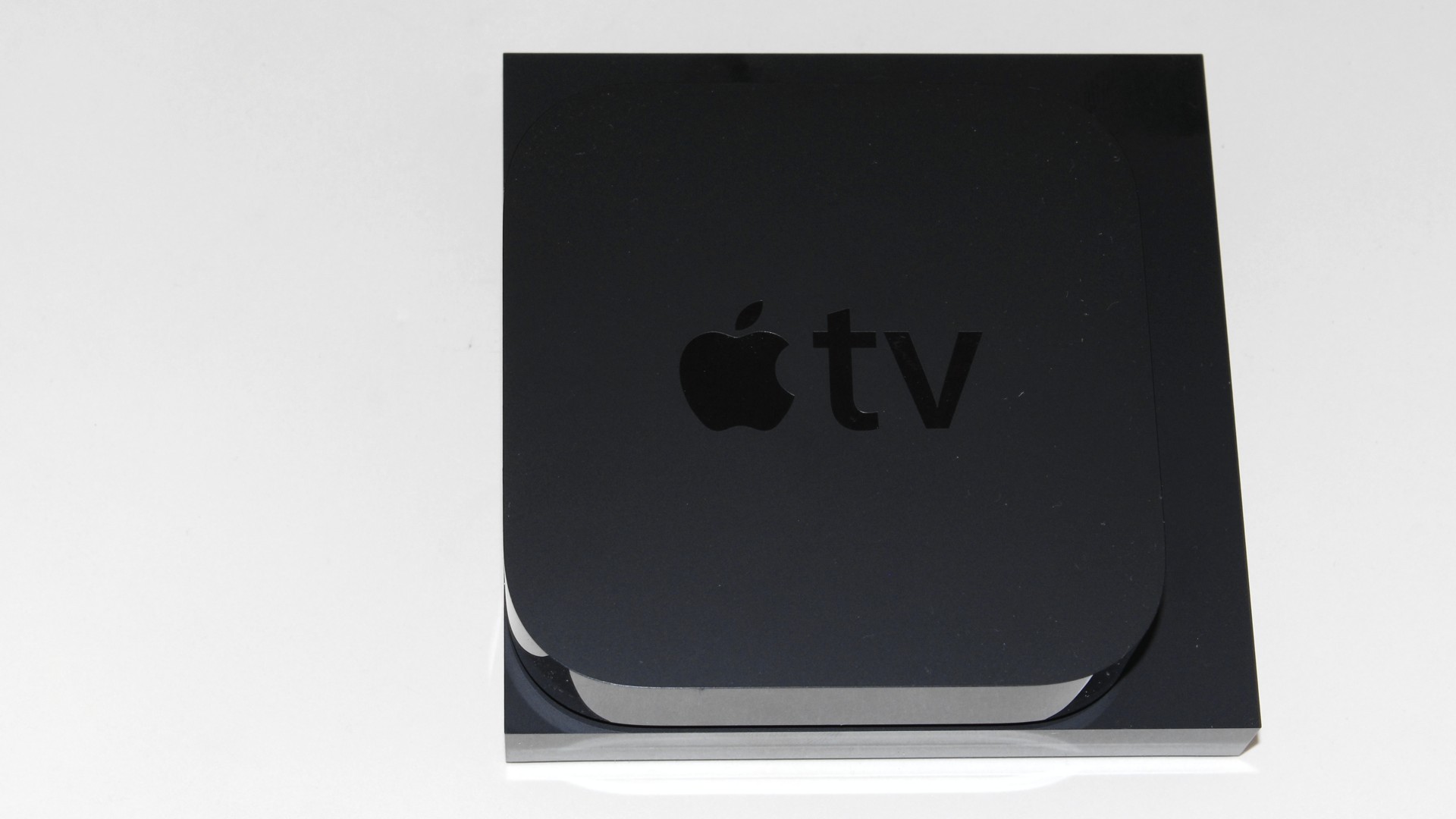 Amazon Fire TV and Apple TV stacked top view