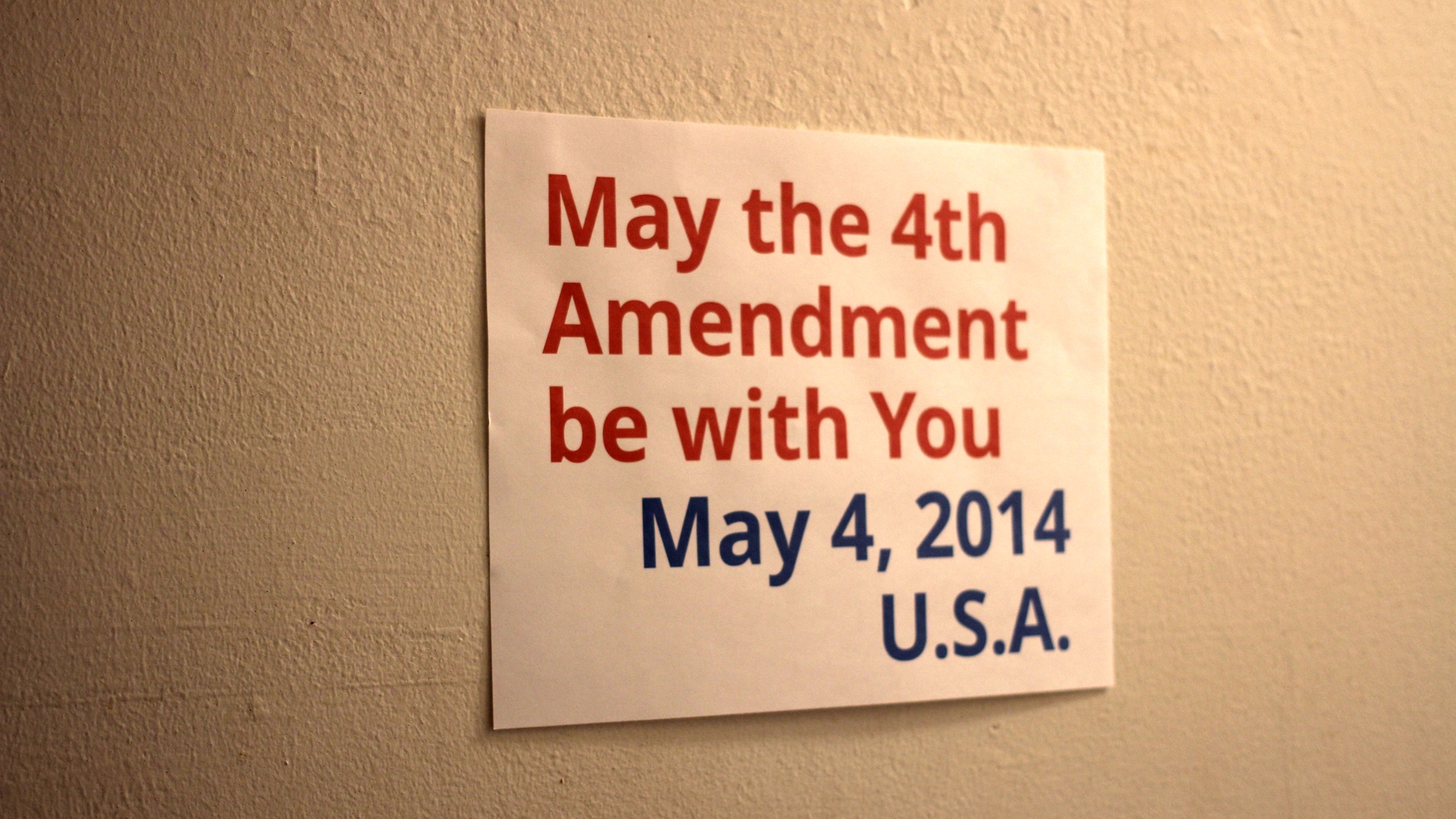 May the 4th Amendment be with You