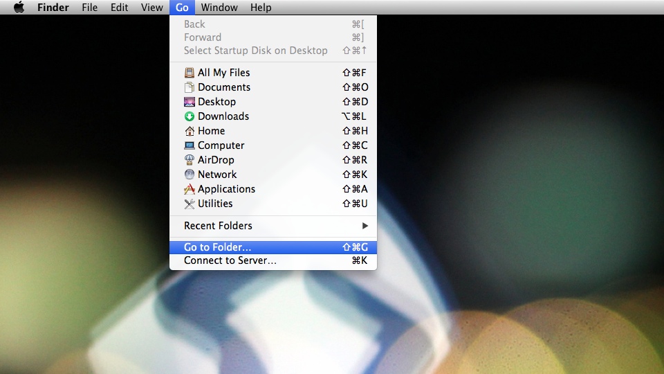 OS X Go to Folder