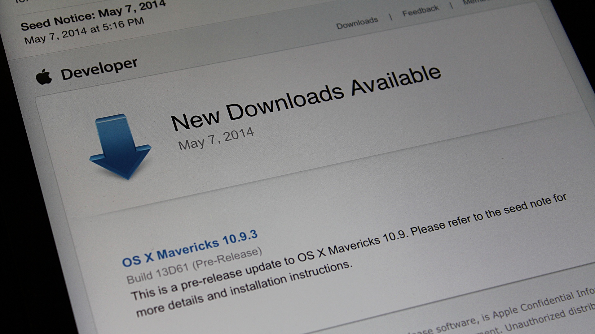 OS X Mavericks 10.9.3 build 13D61