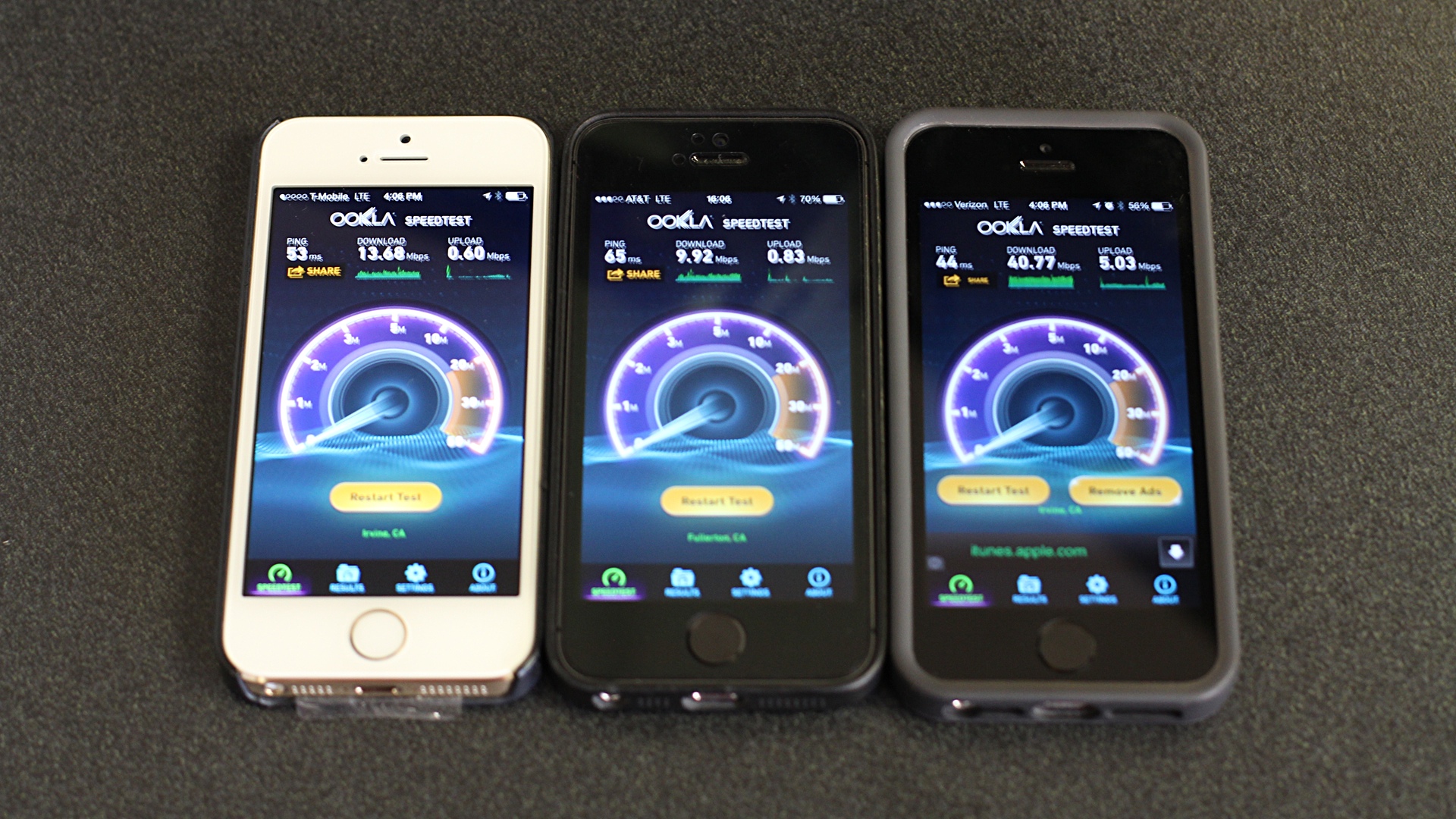 iPhone 5s on T-Mobile, AT&T, and Verizon