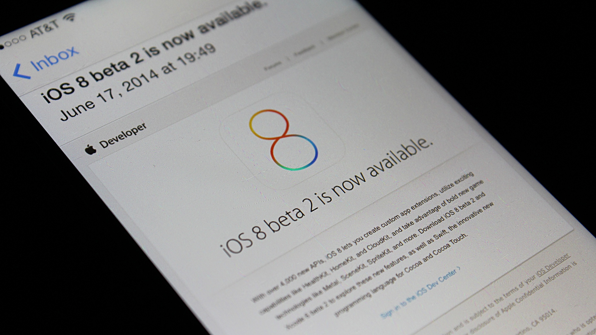 iOS 8 beta 2