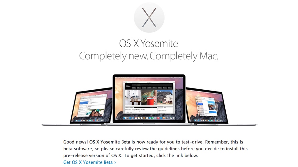 Get OS X Yosemite Beta