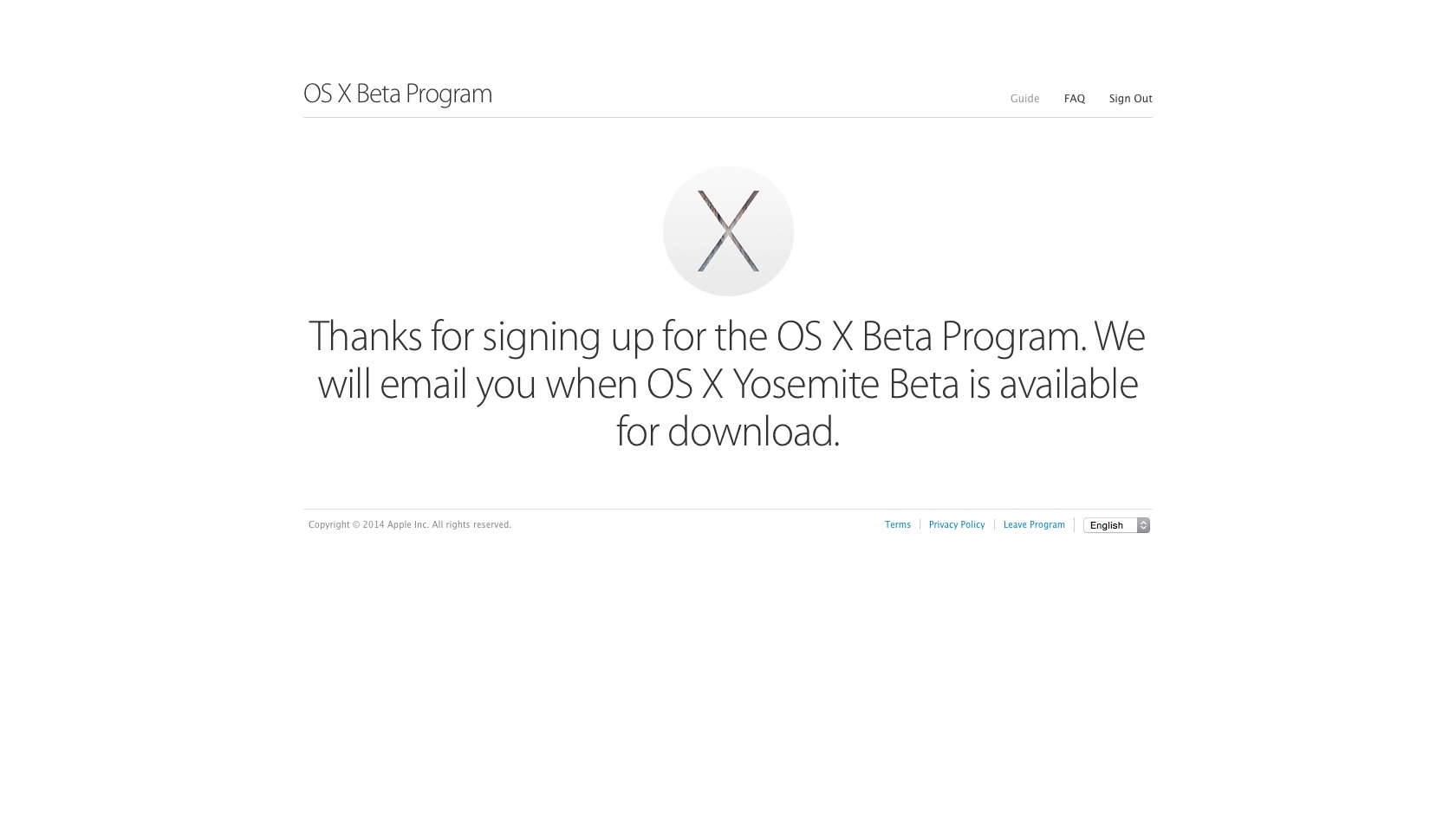 OS X Yosemite Beta Program The Wait