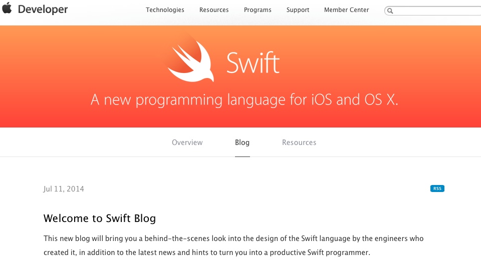 Swift Blog Apple Developer