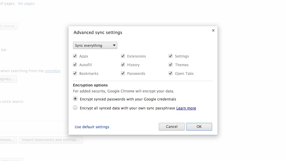Google Chrome Sync