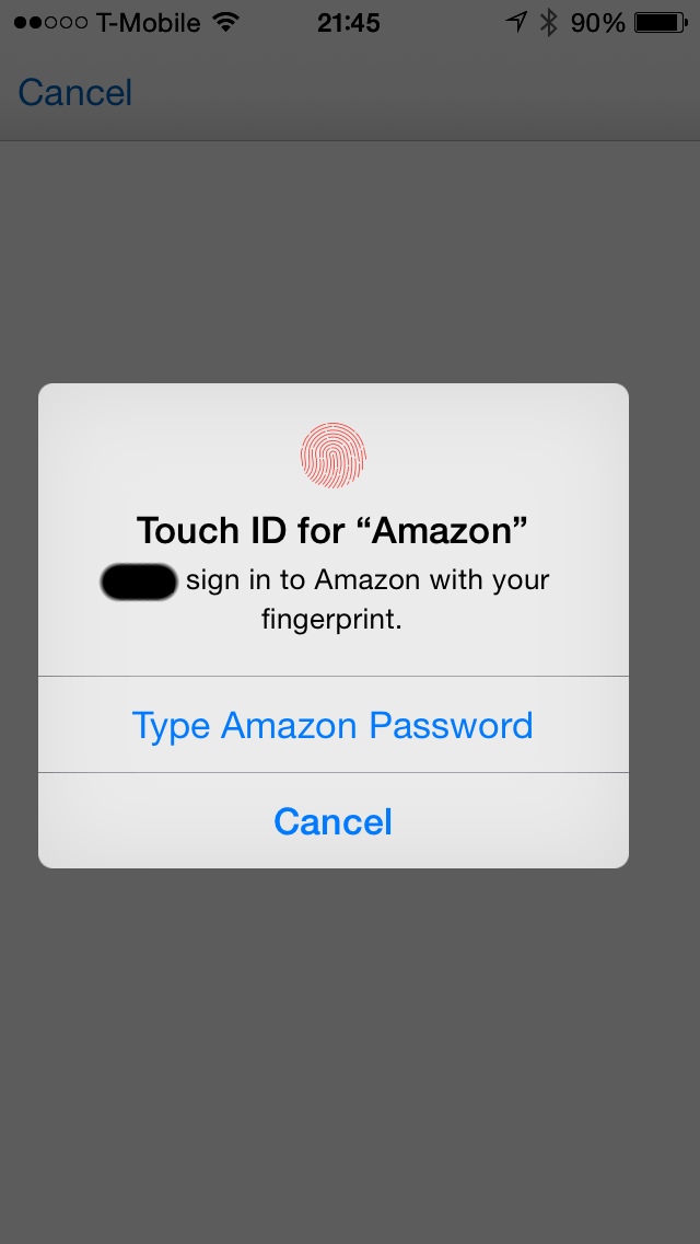 Amazon App Touch ID