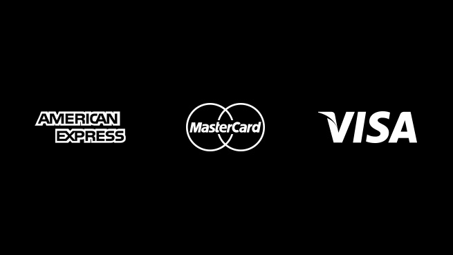 Apple Pay American Express MasterCard Visa