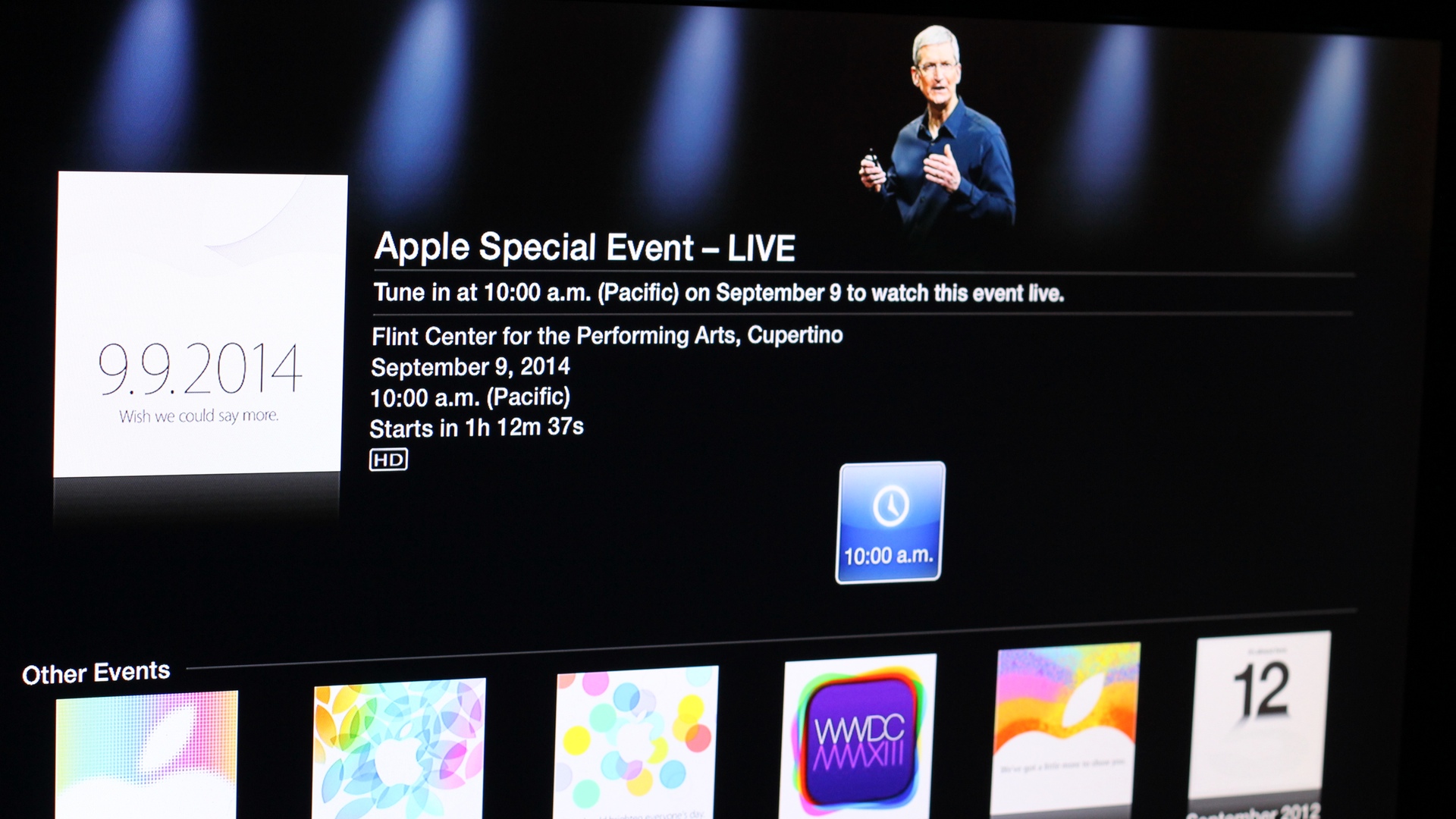 Apple Special Event 20140909 on Apple TV