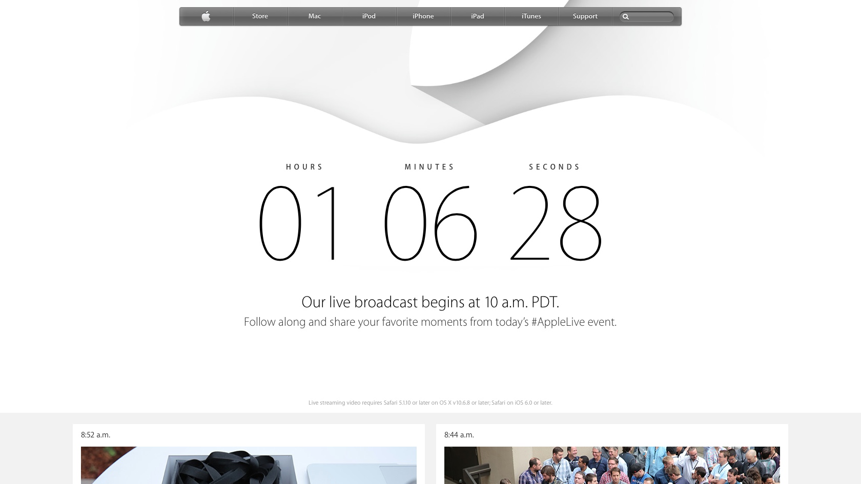 Apple Special Event 20140909 on Appledotcom