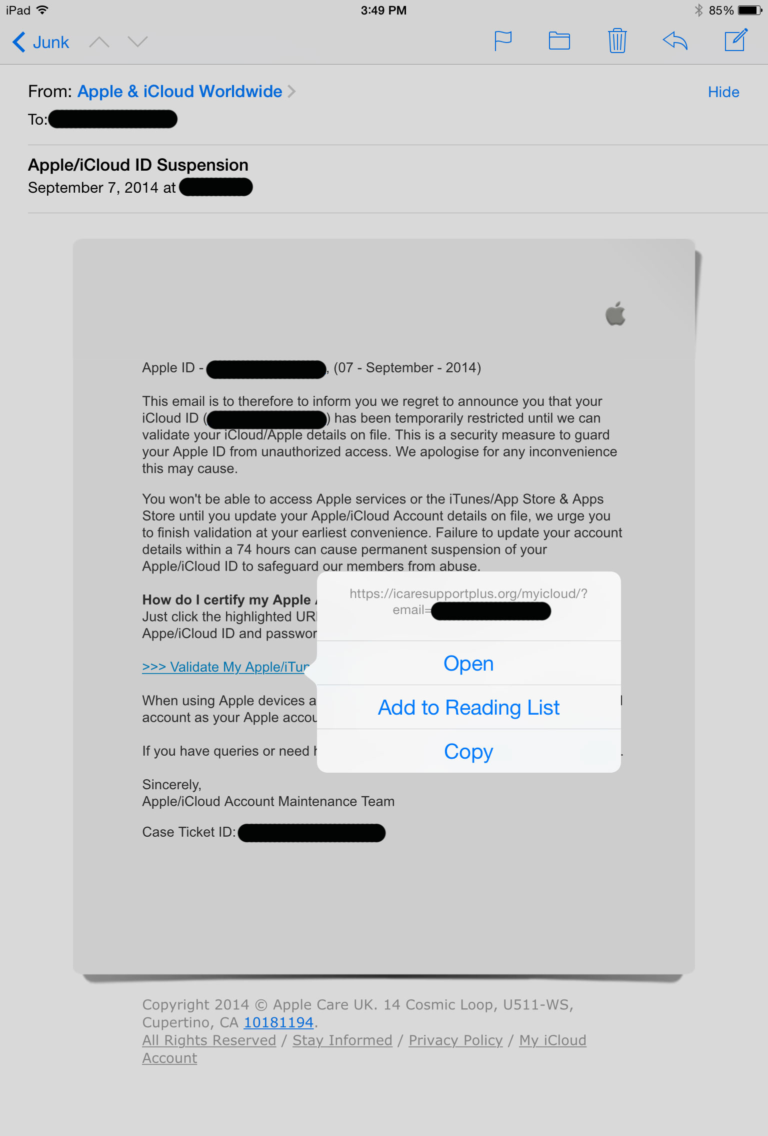 Phising-Email-Apple-iCloud