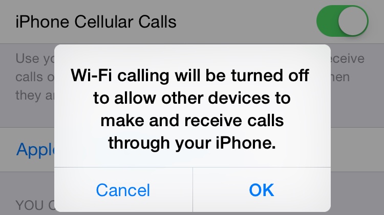 iPhone Cellular Calls or Wi-Fi Calling