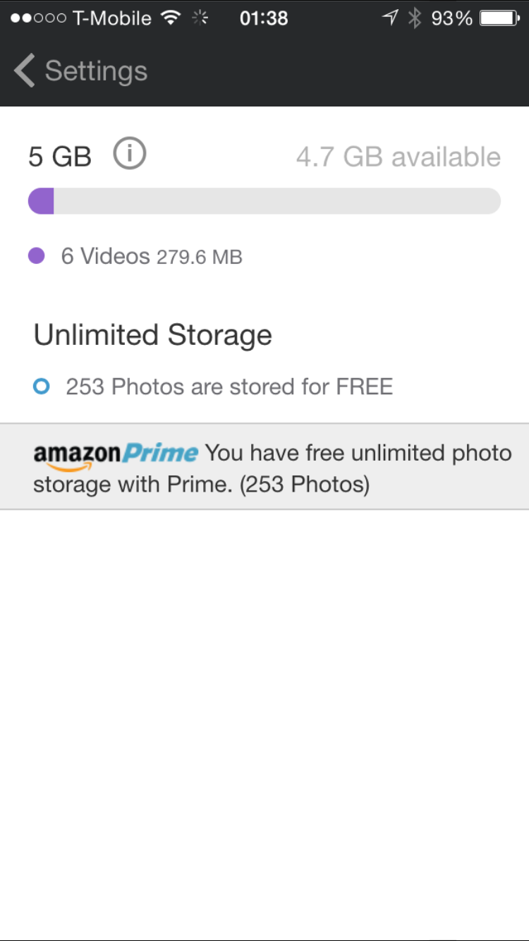 Amazon Cloud Drive Photos Storage
