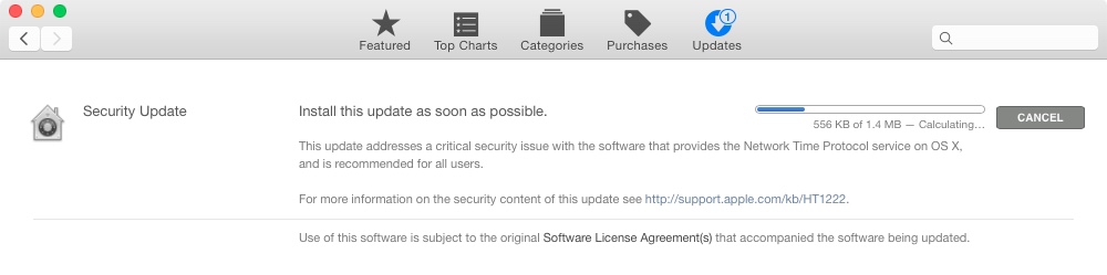 Apple NTP Security Update 20141222