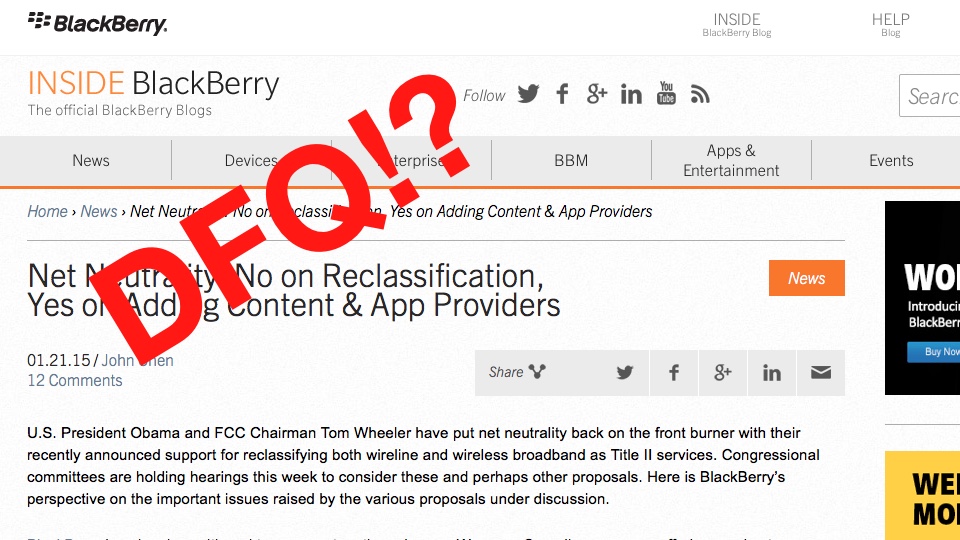 Desperate and Delusional BlackBerry CEO