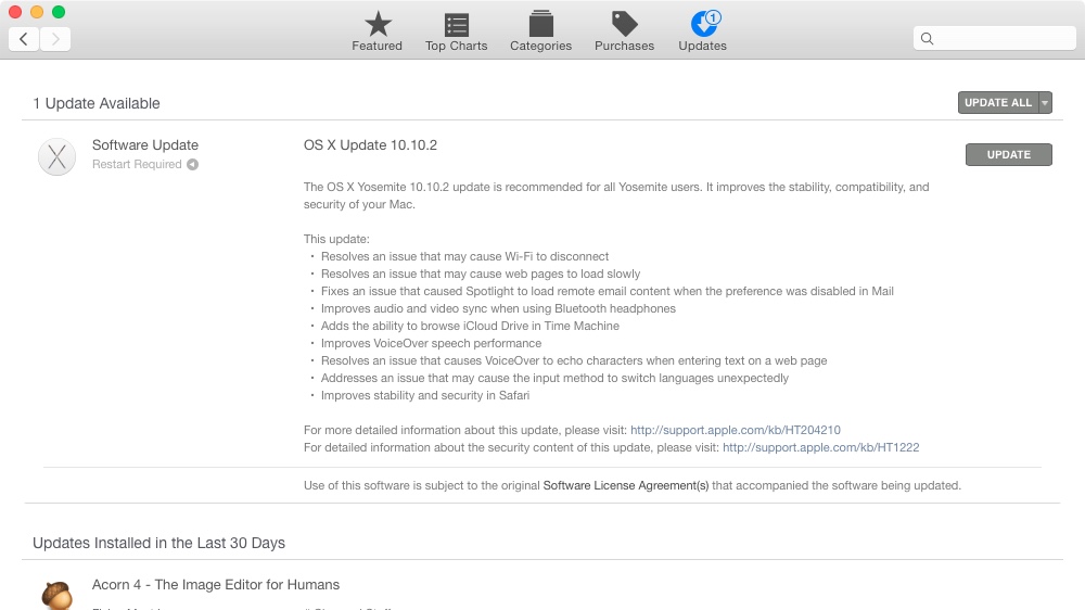 OS X Update 10.10.2