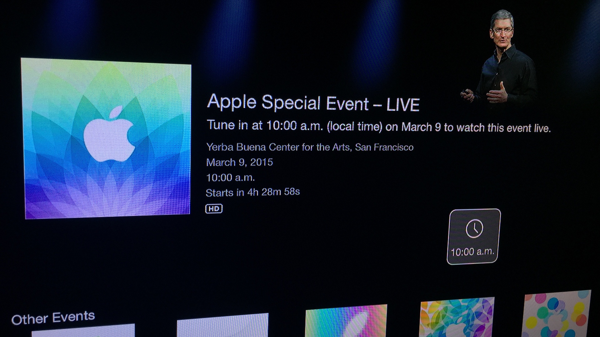 Apple Special Event Live March 09 2015 Apple TV