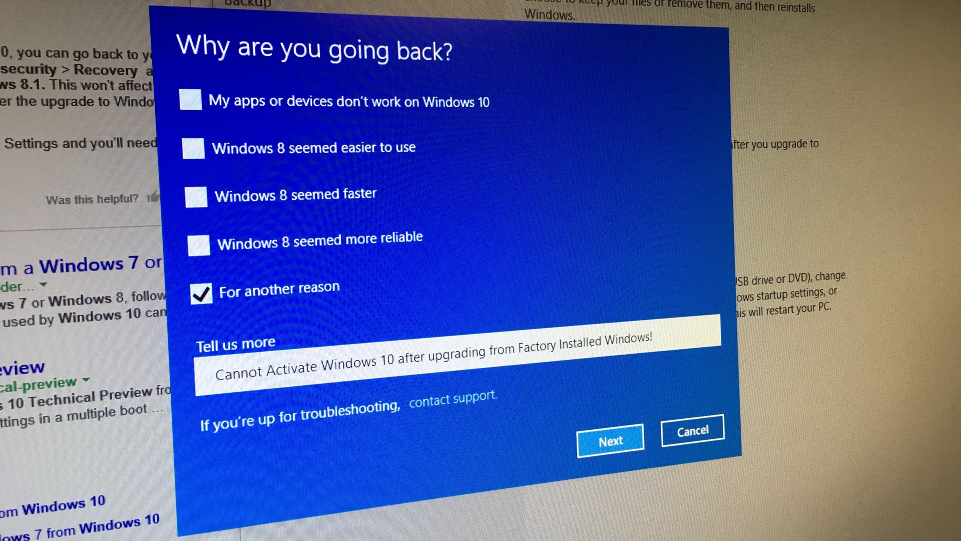 Going Back to Windows 8