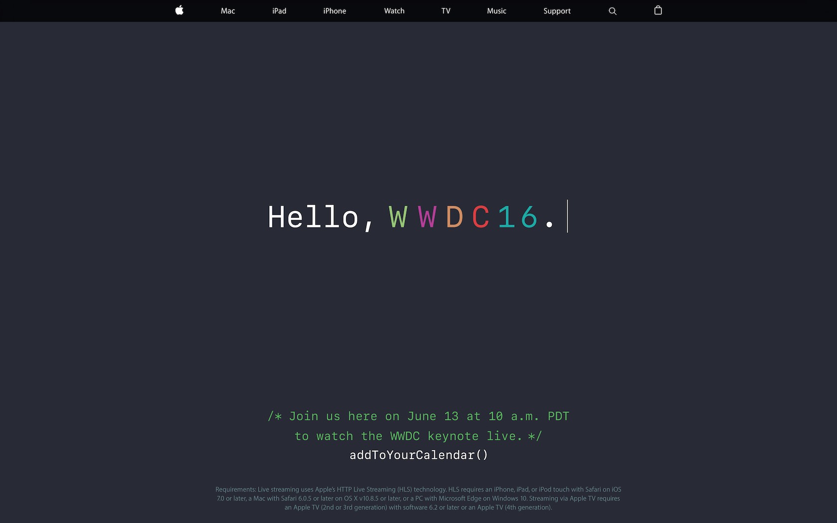 Hello WWDC16